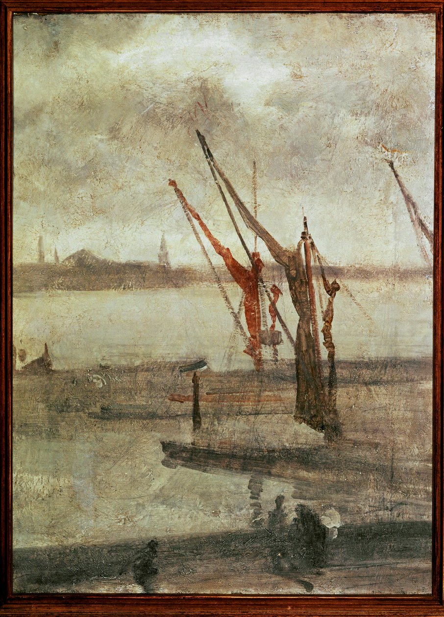 Grey and Silver, Chelsea Wharf by James Abbott McNeill Whistler