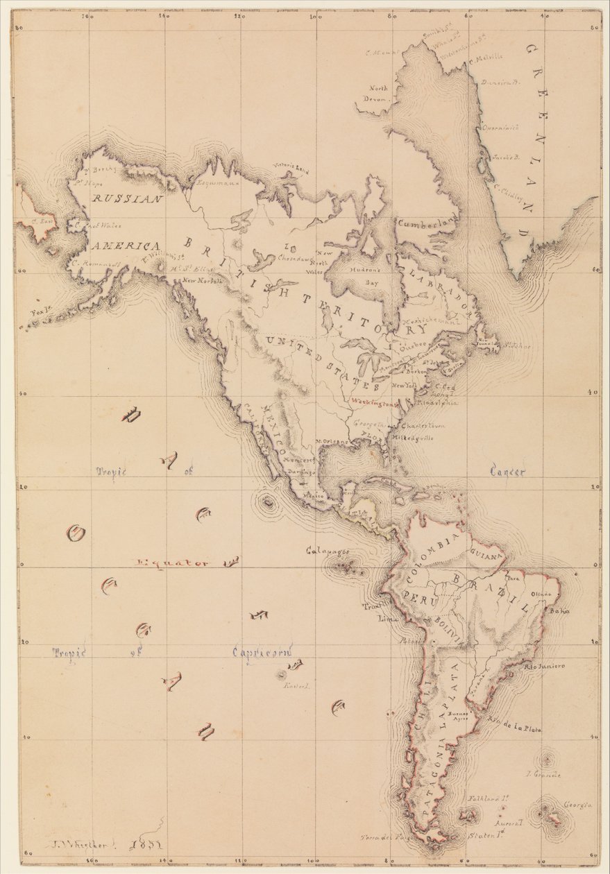 Map of the Western Hemisphere (from Sketchbook)
