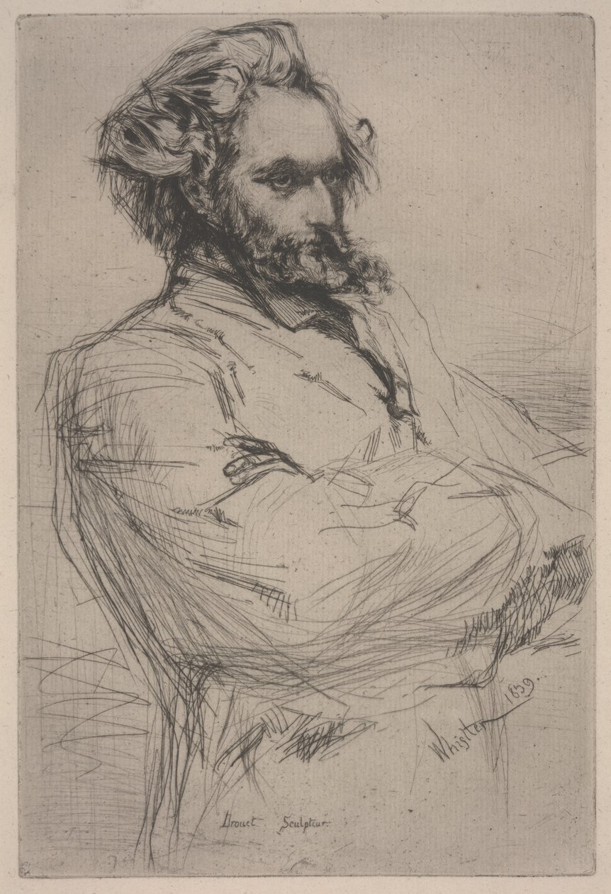 Portrait of Drouet by James Abbott McNeill Whistler