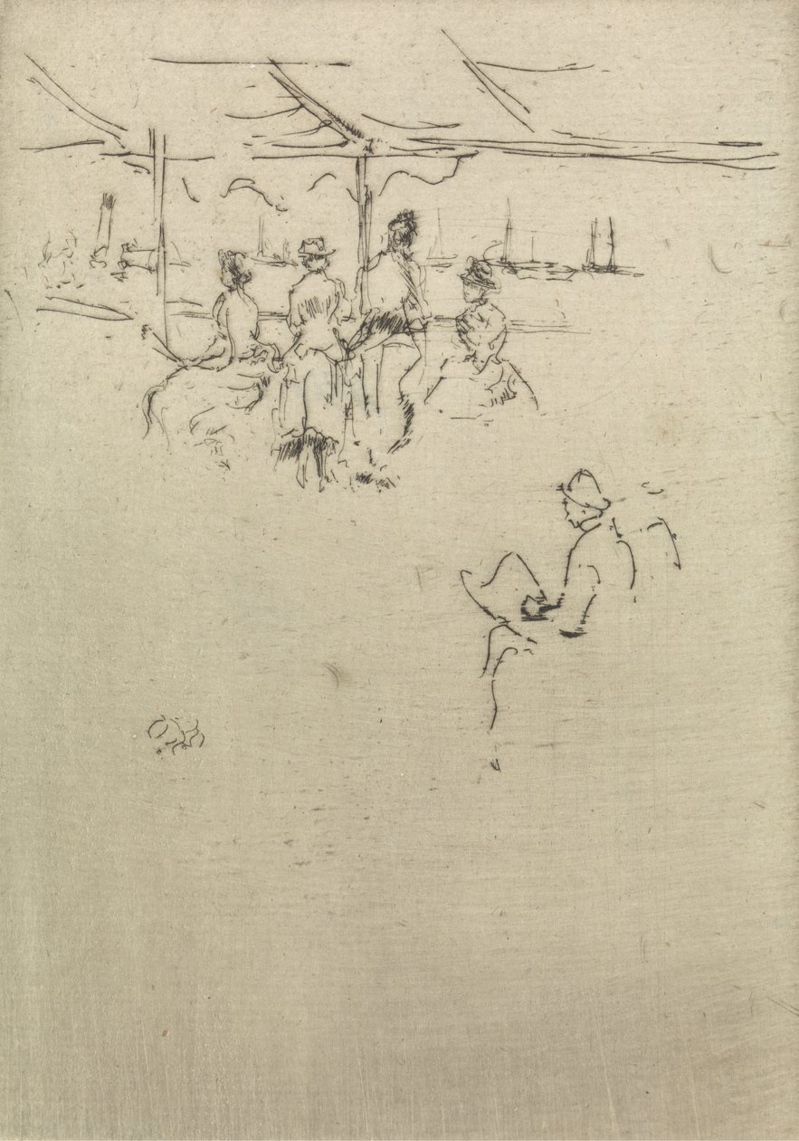 Ryde Pier, from a set of twelve etchings entitled The Naval Review by James Abbott McNeill Whistler