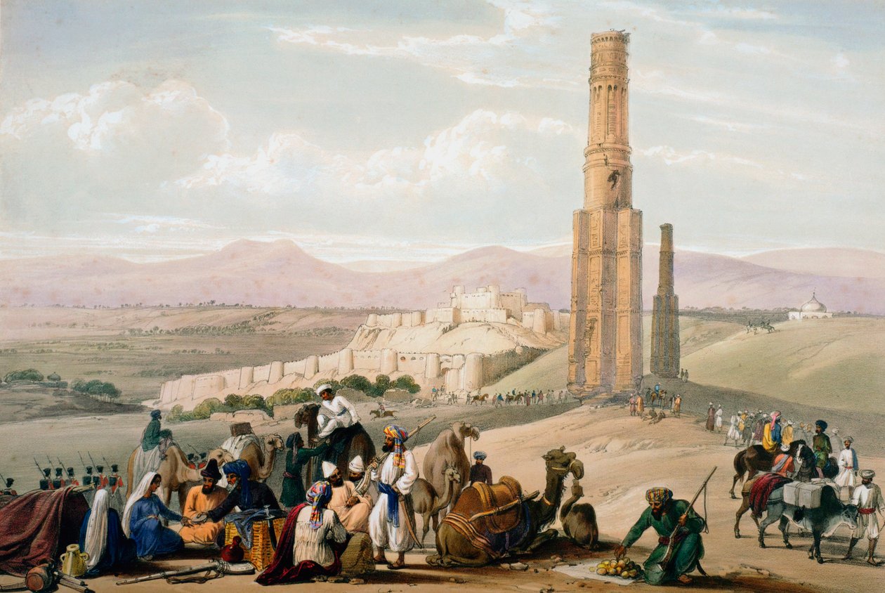 Fortress and citadel of Ghazni, First Anglo-Afghan War, 1838-1842 c1850 by James Atkinson