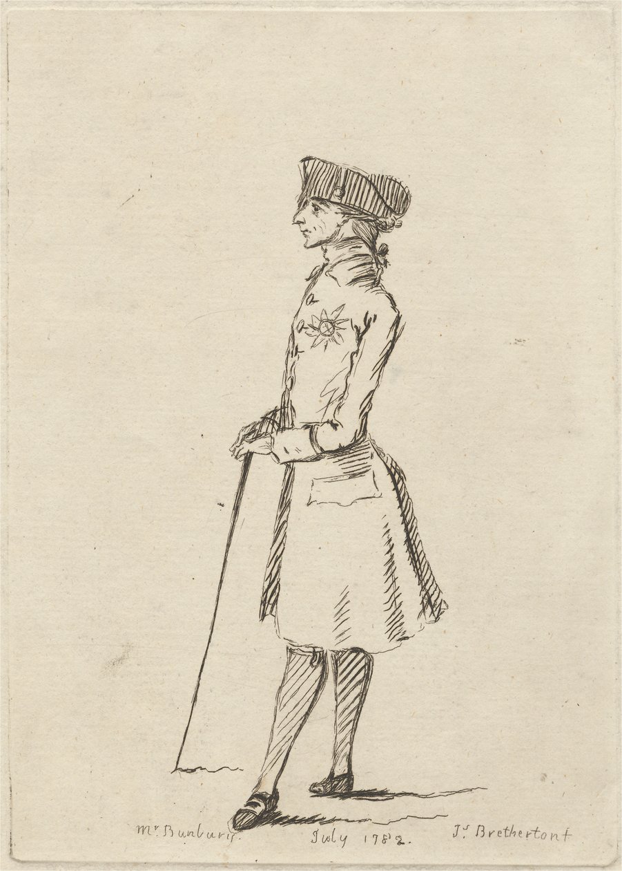 Study of a Man with Stick Wearing the Order of the Garter by James Bretherton