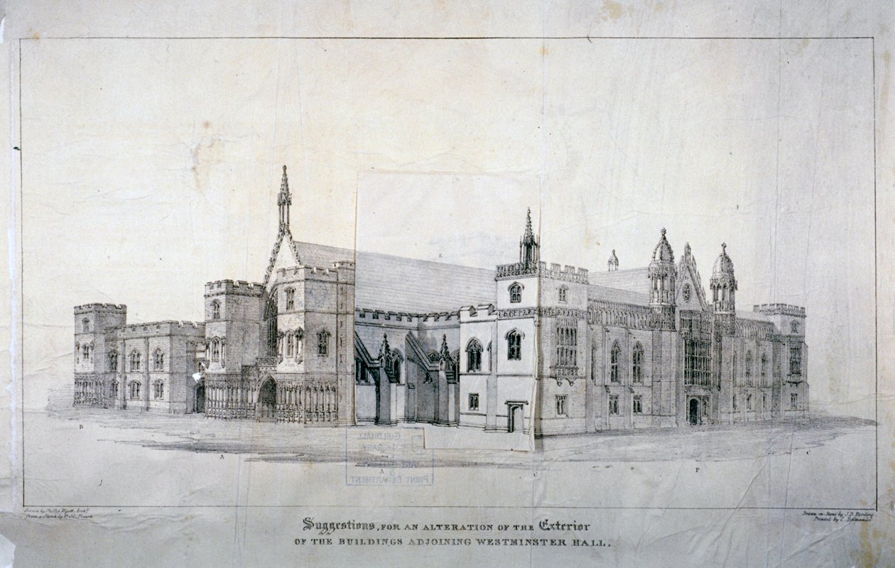 Suggestions for alterations to the buildings adjoining Westminster Hall, London by James Duffield Harding