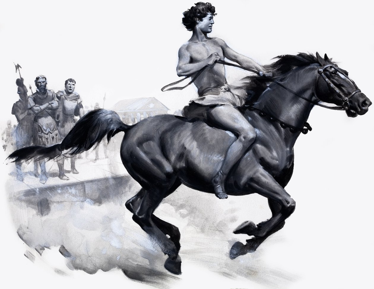 Alexander the Great Riding Bucephalus by James Edwin McConnell
