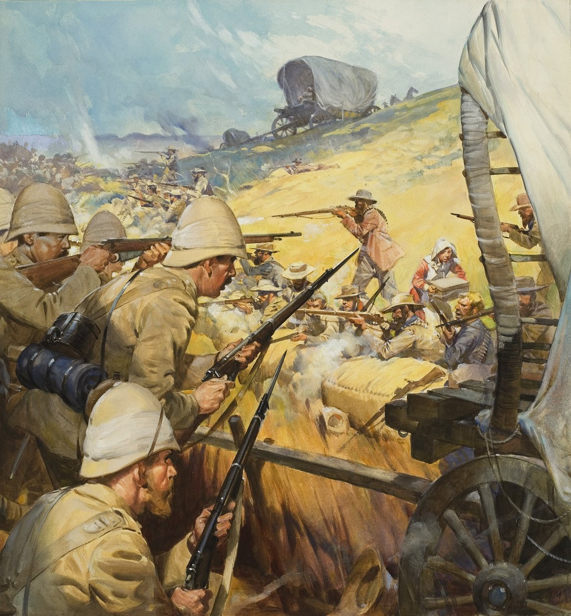 Boer War Skirmish by James Edwin McConnell