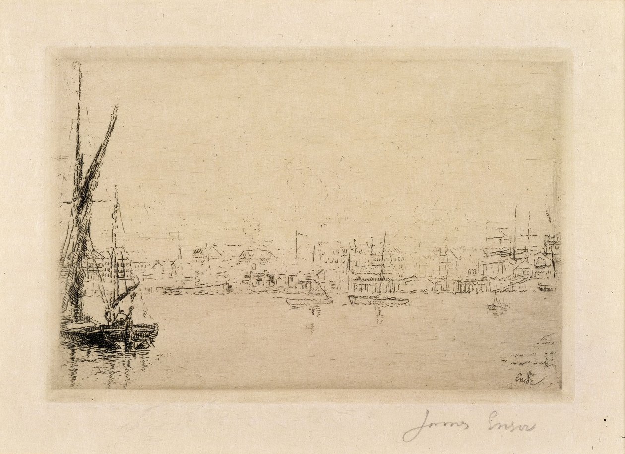View of the Harbor of Ostend by James Ensor