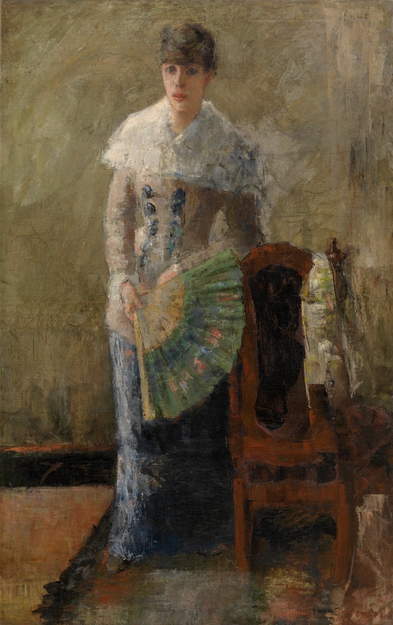Lady with fan by James Ensor