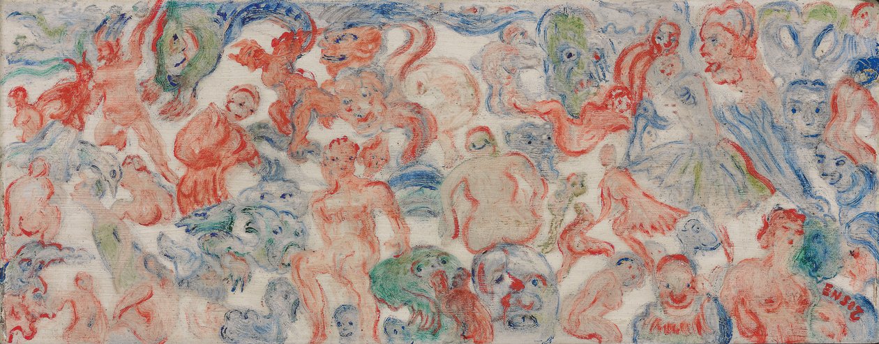 Monstres Entrelaces Decousus, Entrelardes (A) by James Ensor