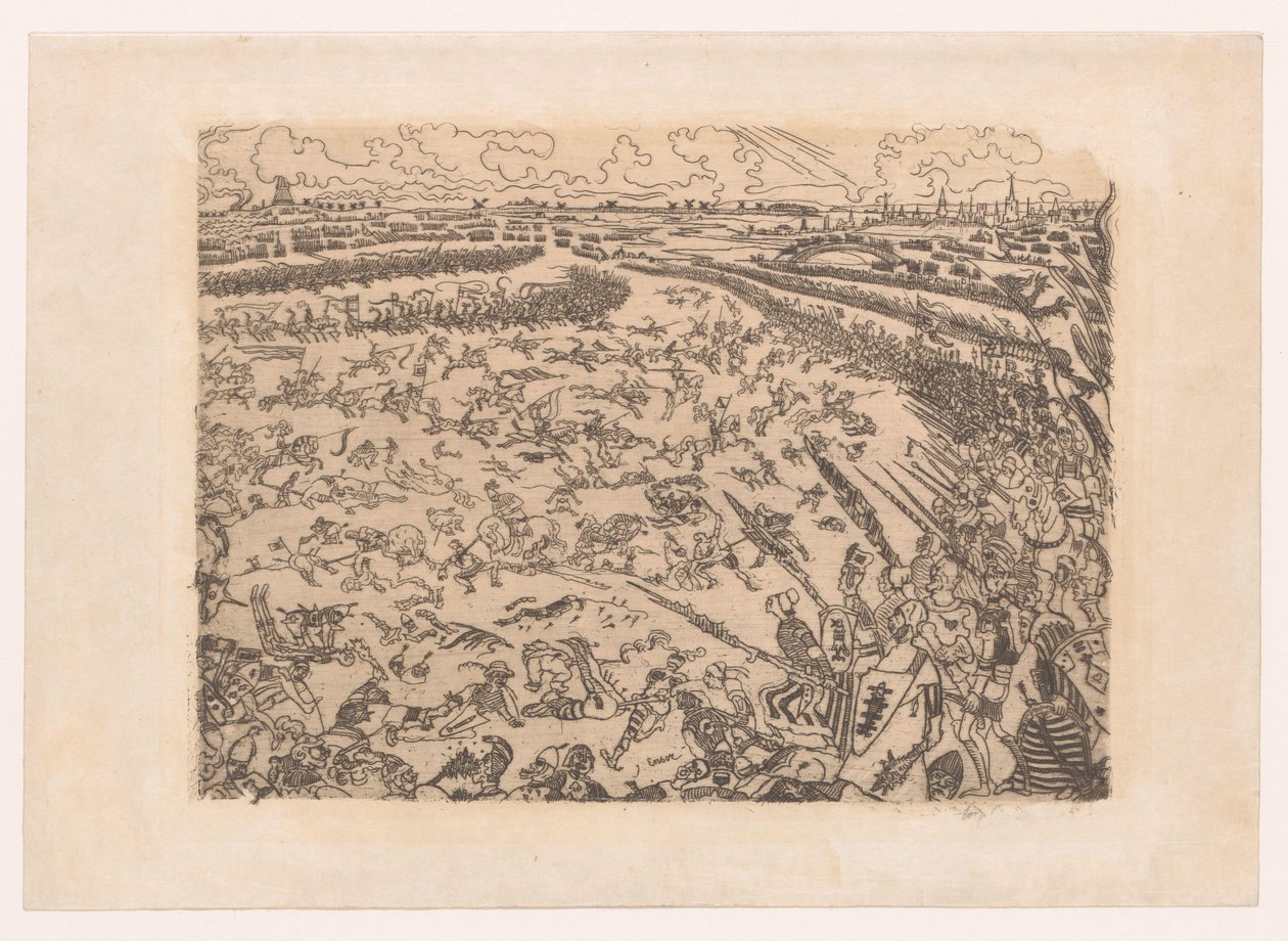 Battlefield of the Battle of the Golden Spurs near Kortrijk by James Ensor