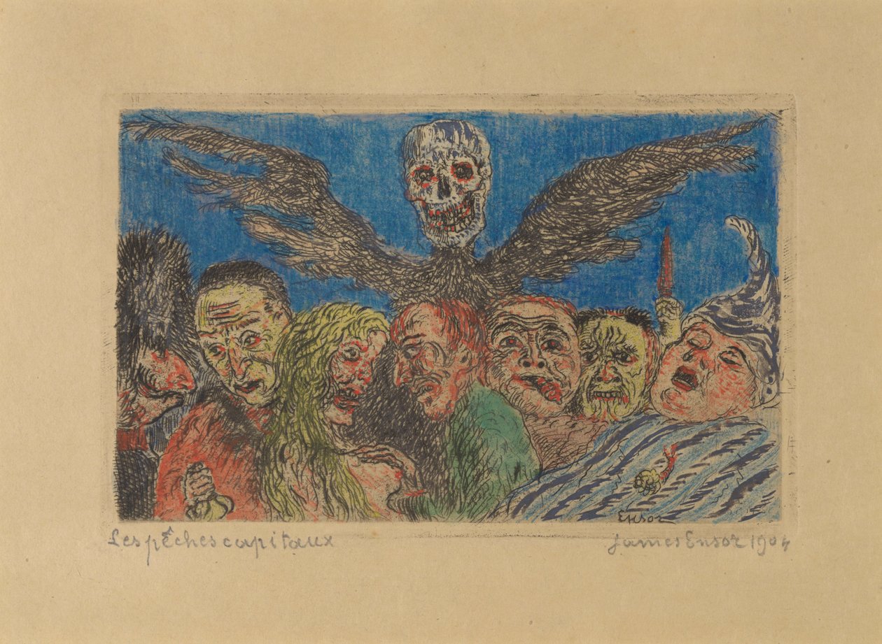The Deadly Sins Dominated by Death by James Ensor