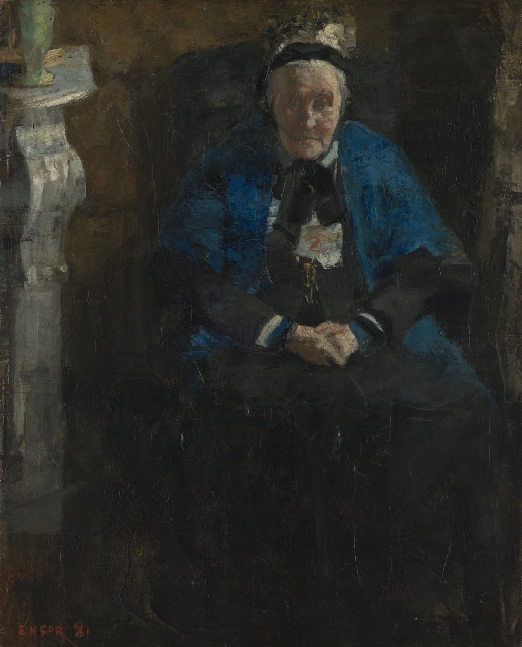 Woman with Blue Shawl by James Ensor