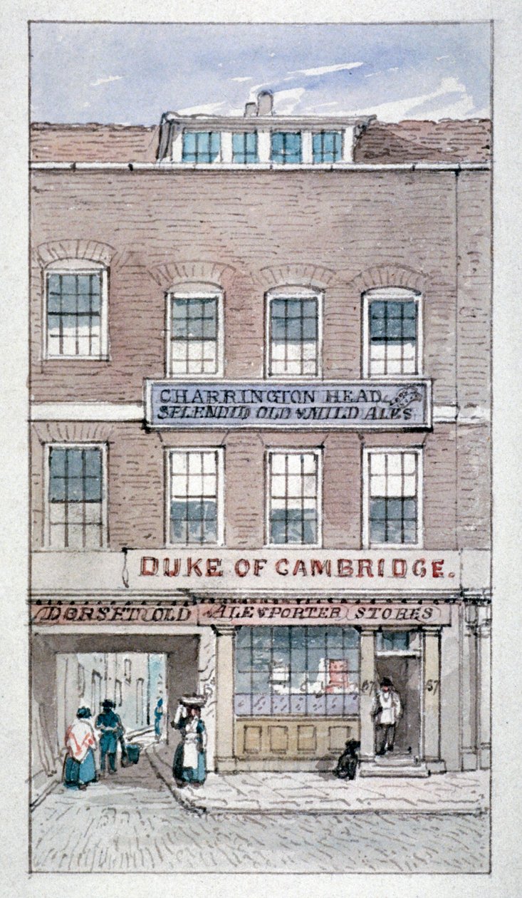 View of the Duke of Cambridge Tavern, Shoe Lane, City of London by James Findlay