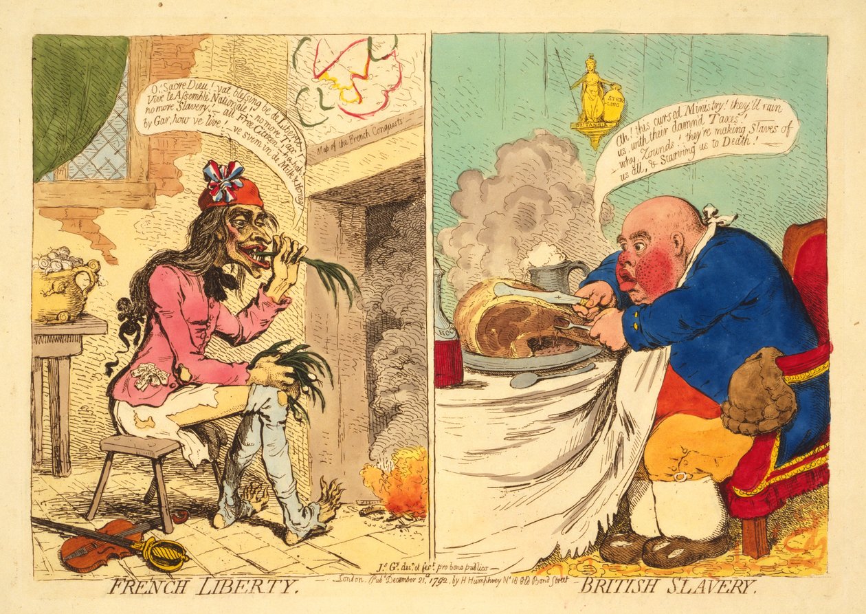 French Liberty - British Slavery by James Gillray
