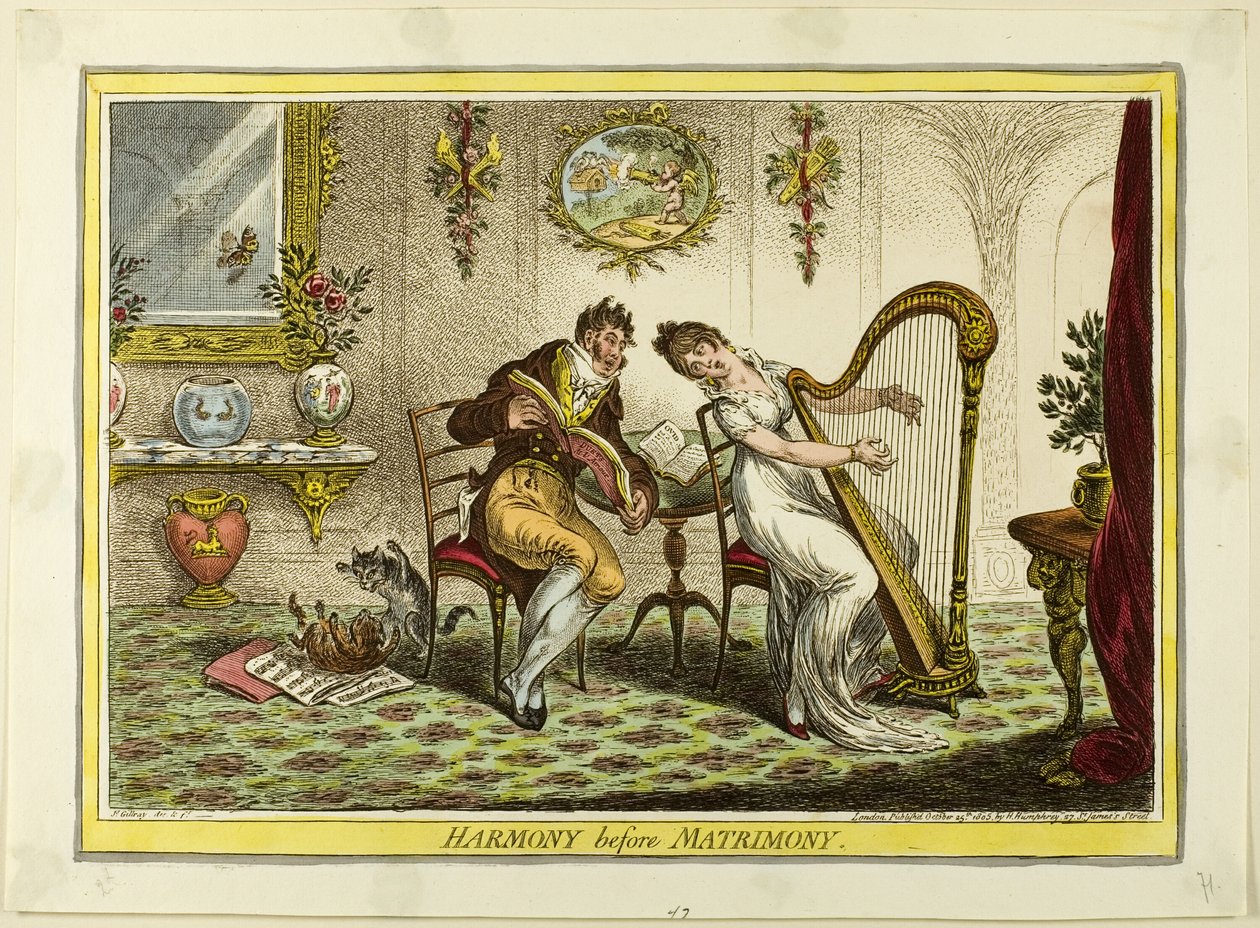 Harmony Before Matrimony by James Gillray