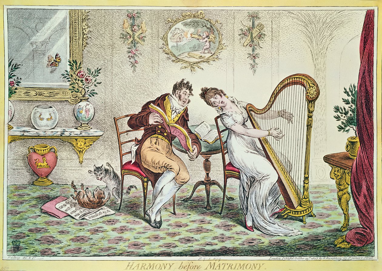 Harmony before Matrimony by James Gillray