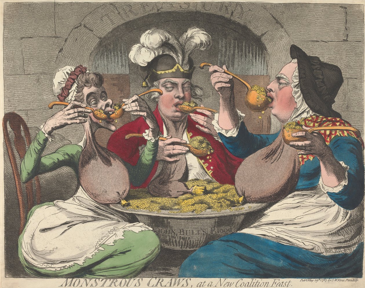 Monstrous Craws, At a New Coalition Feast by James Gillray