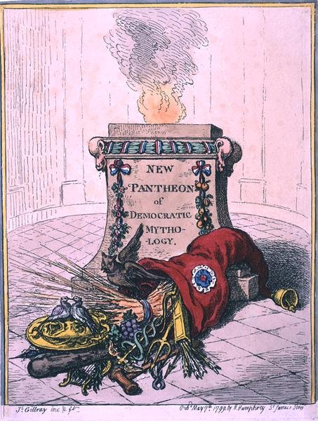 New Pantheon of Democratic Mythology, Published by Hannah Humphrey by James Gillray