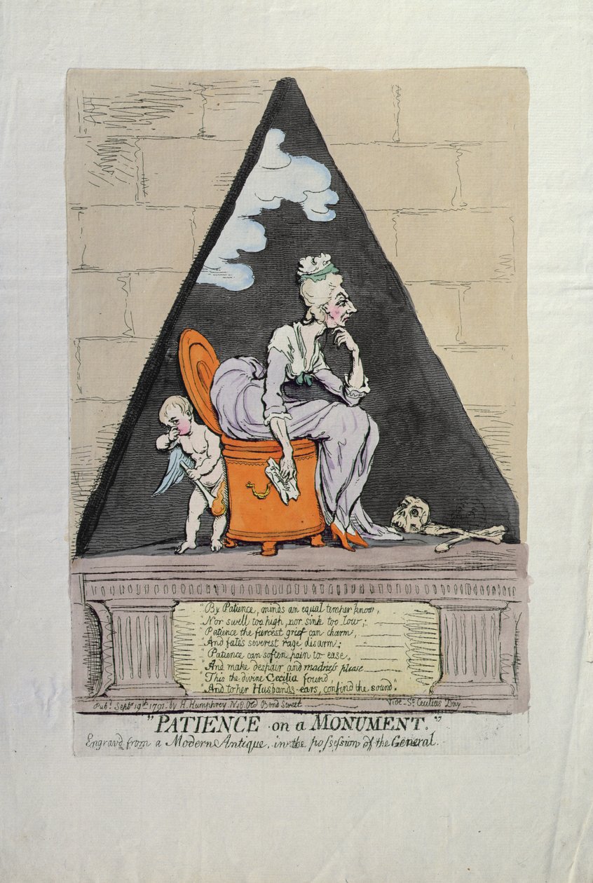 Patience on a Monument, published by Hannah Humphrey in 1791 by James Gillray