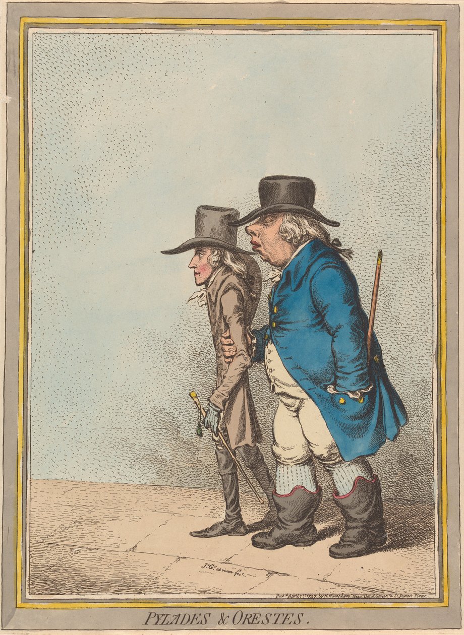 Pylades & Orestes (Stadtholder & His Secretary) by James Gillray
