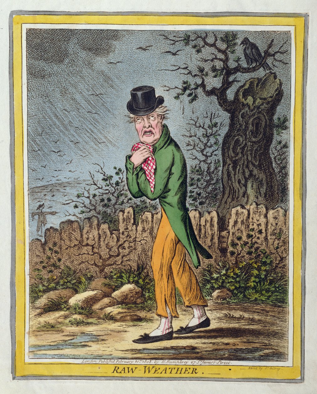 Raw Weather, published by Hannah Humphrey by James Gillray