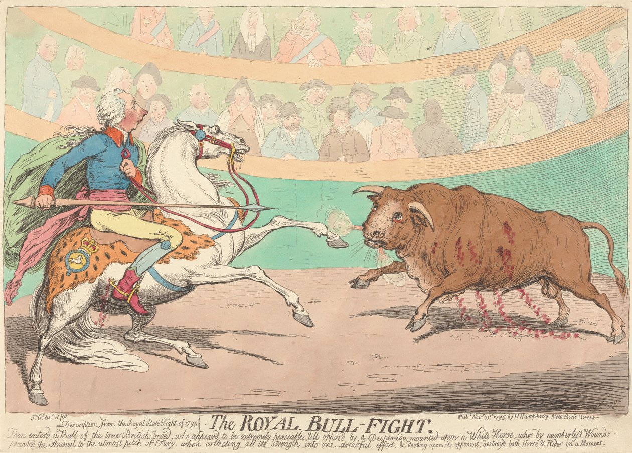 The Royal Bullfight by James Gillray