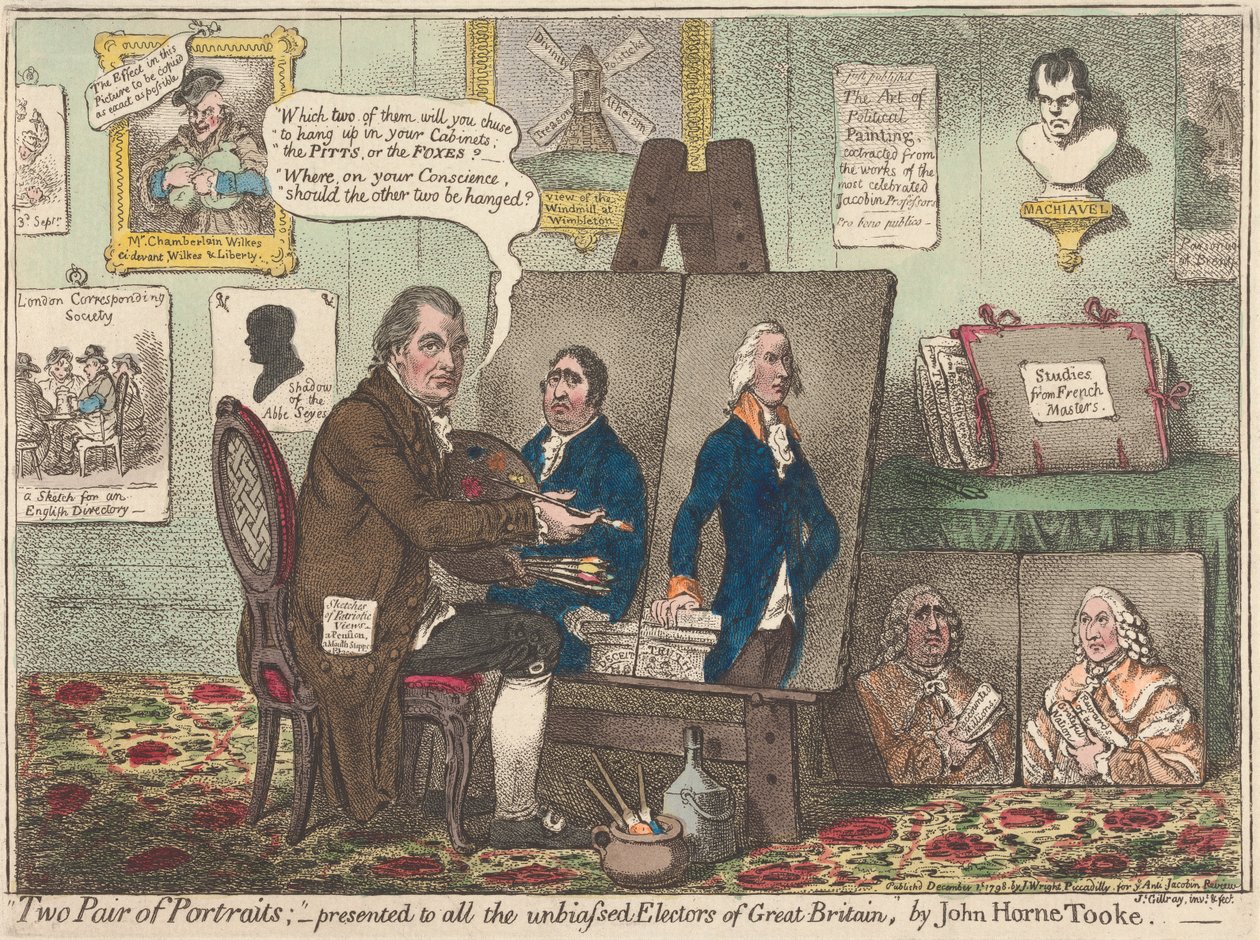 Two Pair of Portraits; Presented to all the Unbiased Electors of Great Britain, by John Horne Tooke by James Gillray