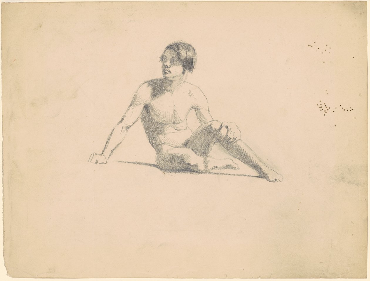 Seated Male Nude by James Goodwyn Clonney