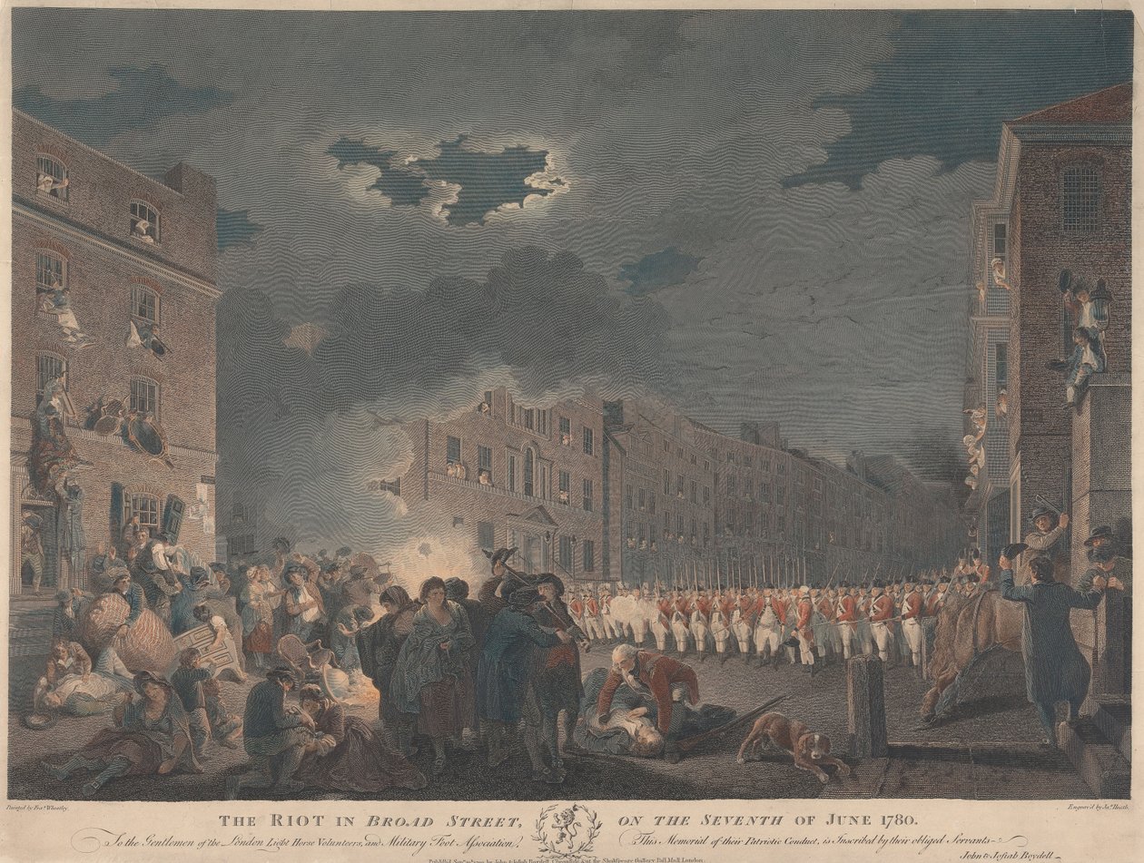 The Riot in Broad Street on the Seventh of June 1780 by James Heath