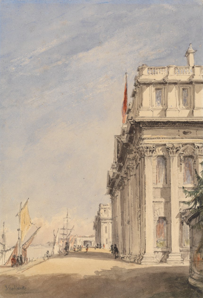 The Facade of the Royal Naval College, Greenwich by James Holland