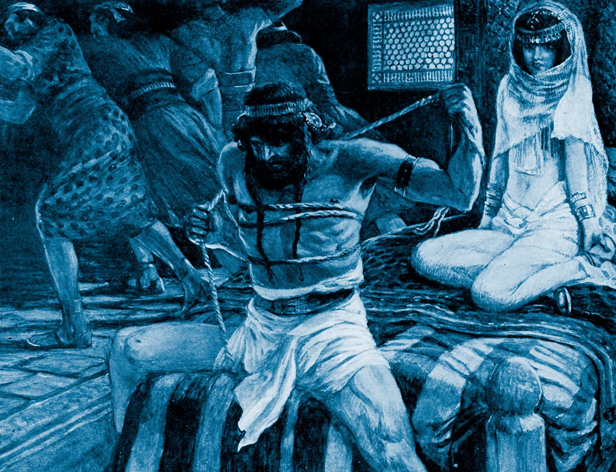 Samson breaks his cords by James Jacques Joseph (after) Tissot