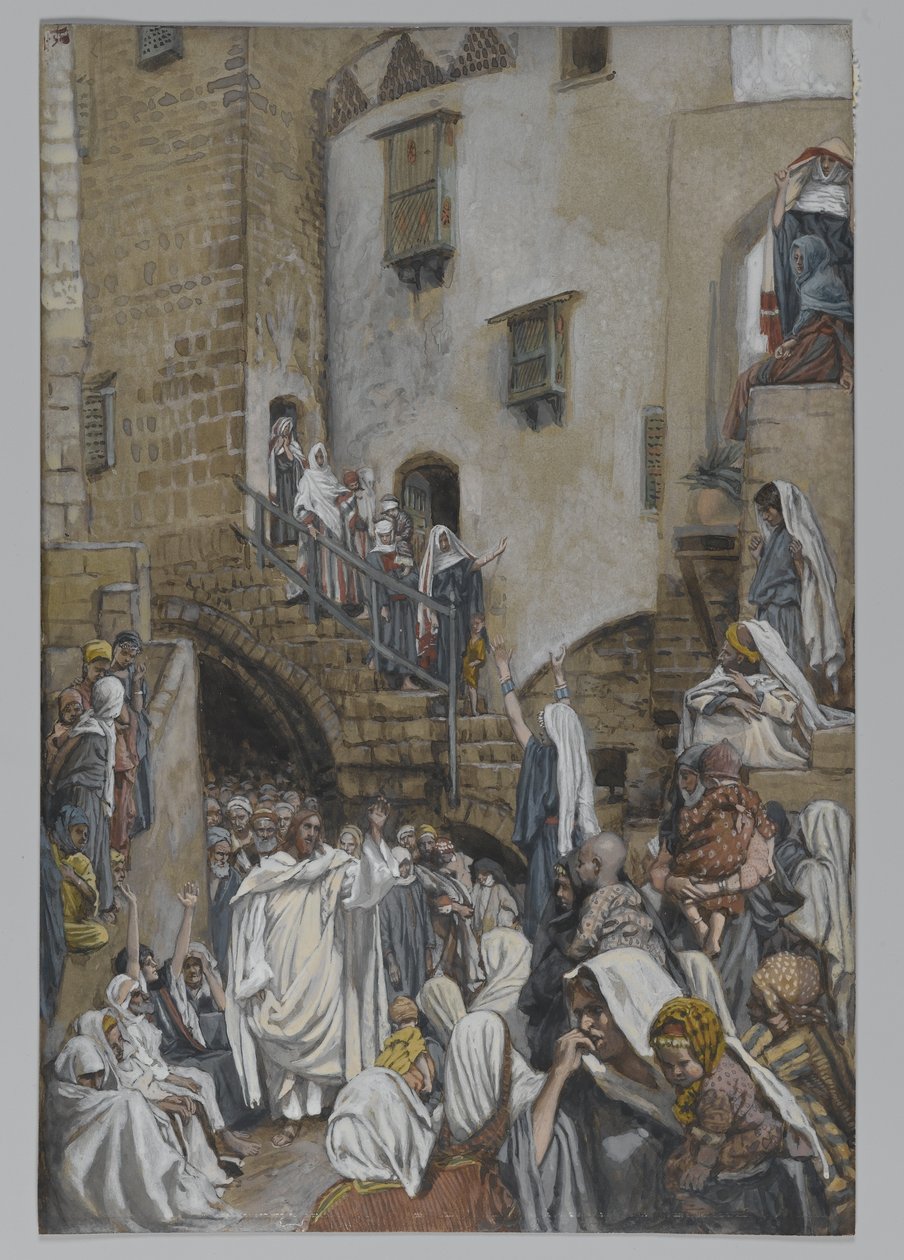 A Woman Cries Out in the Crowd, illustration from The Life of Our Lord Jesus Christ, 1886-94 by James Jacques Joseph Tissot