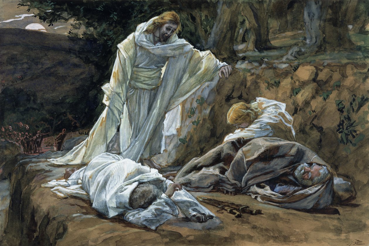 Could Ye Not Watch with Me One Hour?, illustration for The Life of Christ, c.1886-94 by James Jacques Joseph Tissot