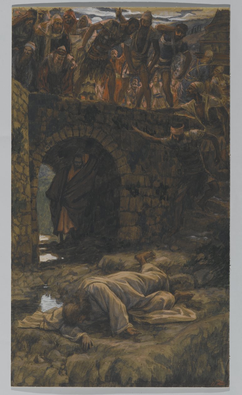 The Brook of Kedron. He Shall Drink of the Brook on the Way, illustration for The Life of Christ by James Jacques Joseph Tissot