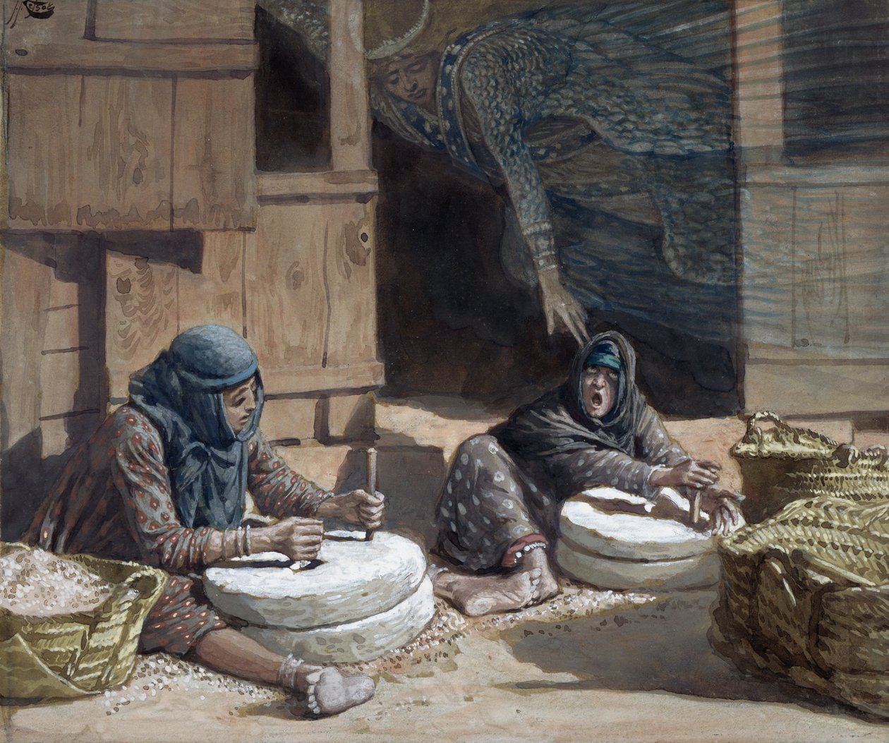 The Two Women at the Mill, illustration for The Life of Christ, c.1886-94 by James Jacques Joseph Tissot