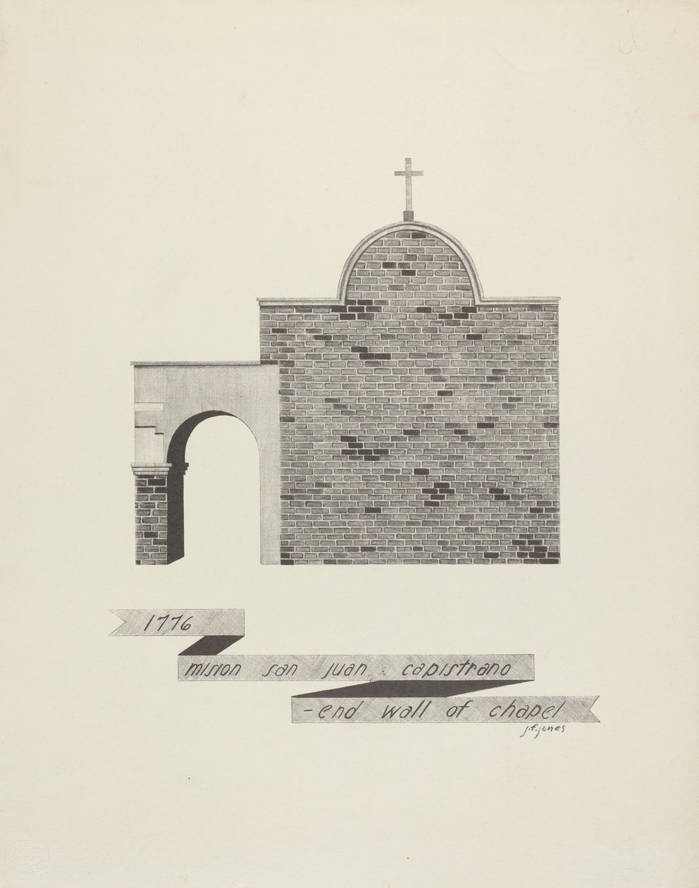 Mision San Juan Capistrano - End of Chapel Wall by James Jones