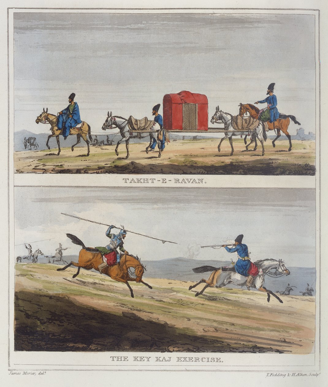 Takht-E-Ravan and The Key Kaj Exercise by James Justinian (after) Morier