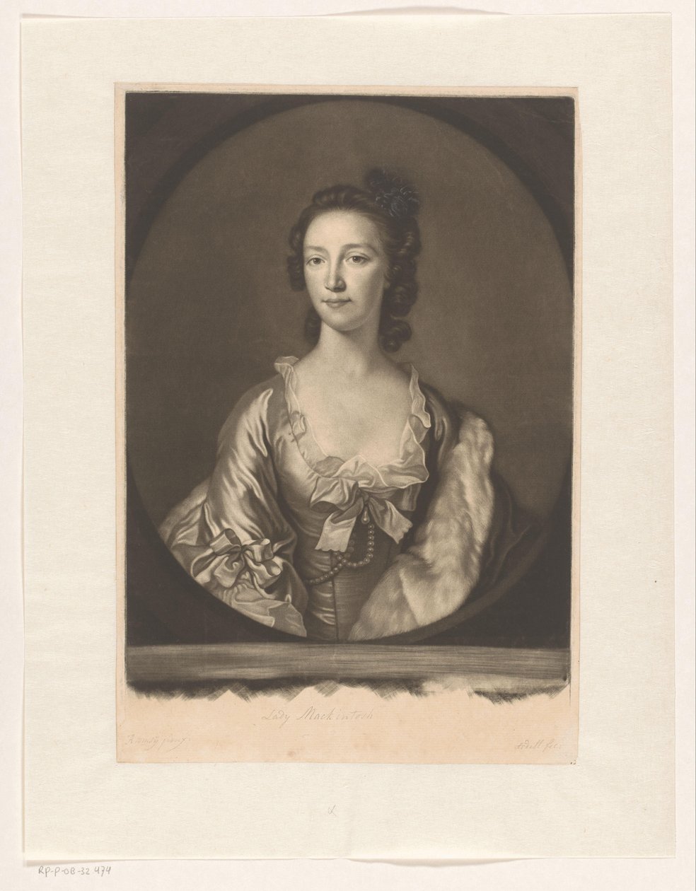 Portrait of Anne Farquharson-MacKintosh by James McArdell