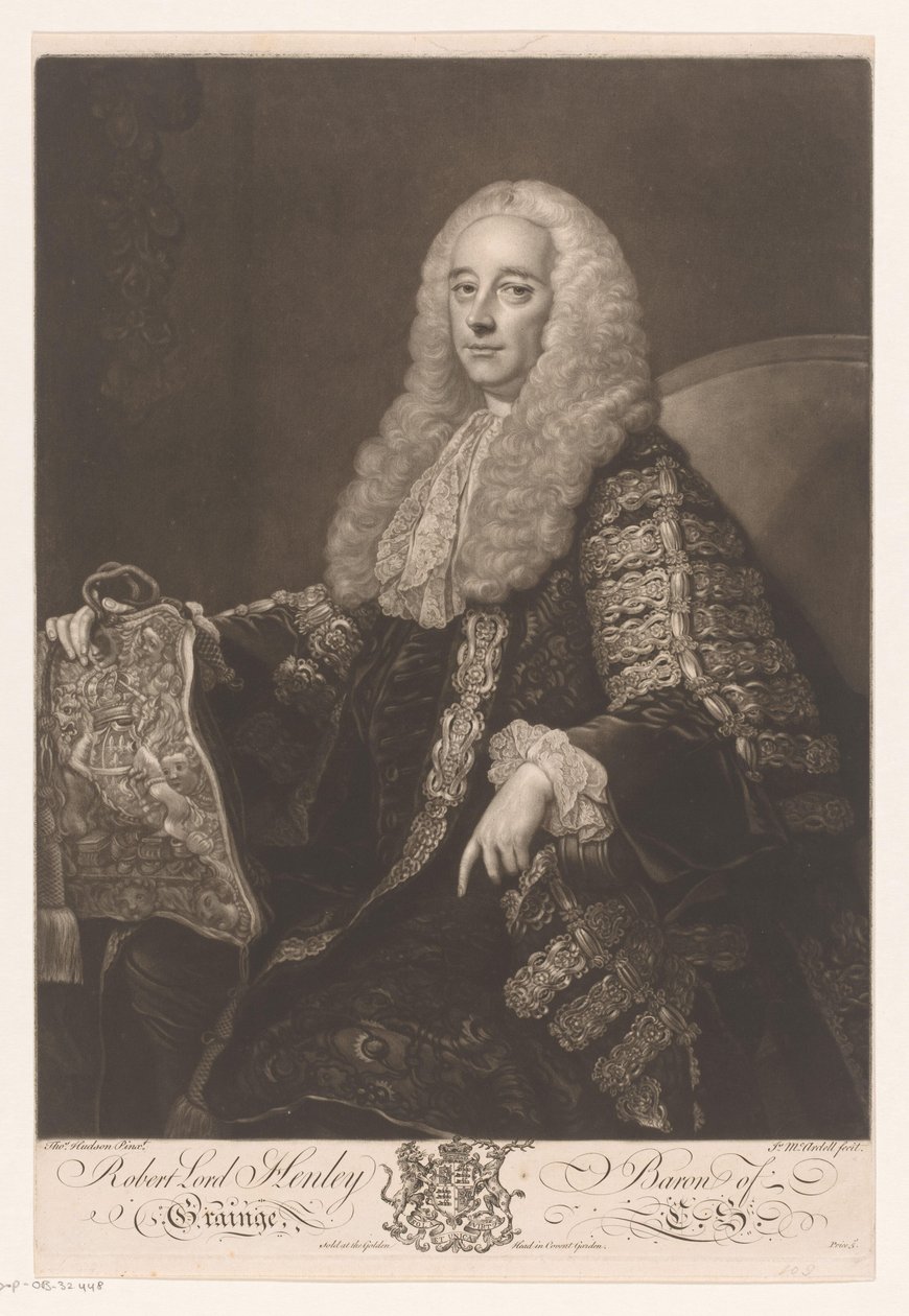Portrait of Robert Henley by James McArdell