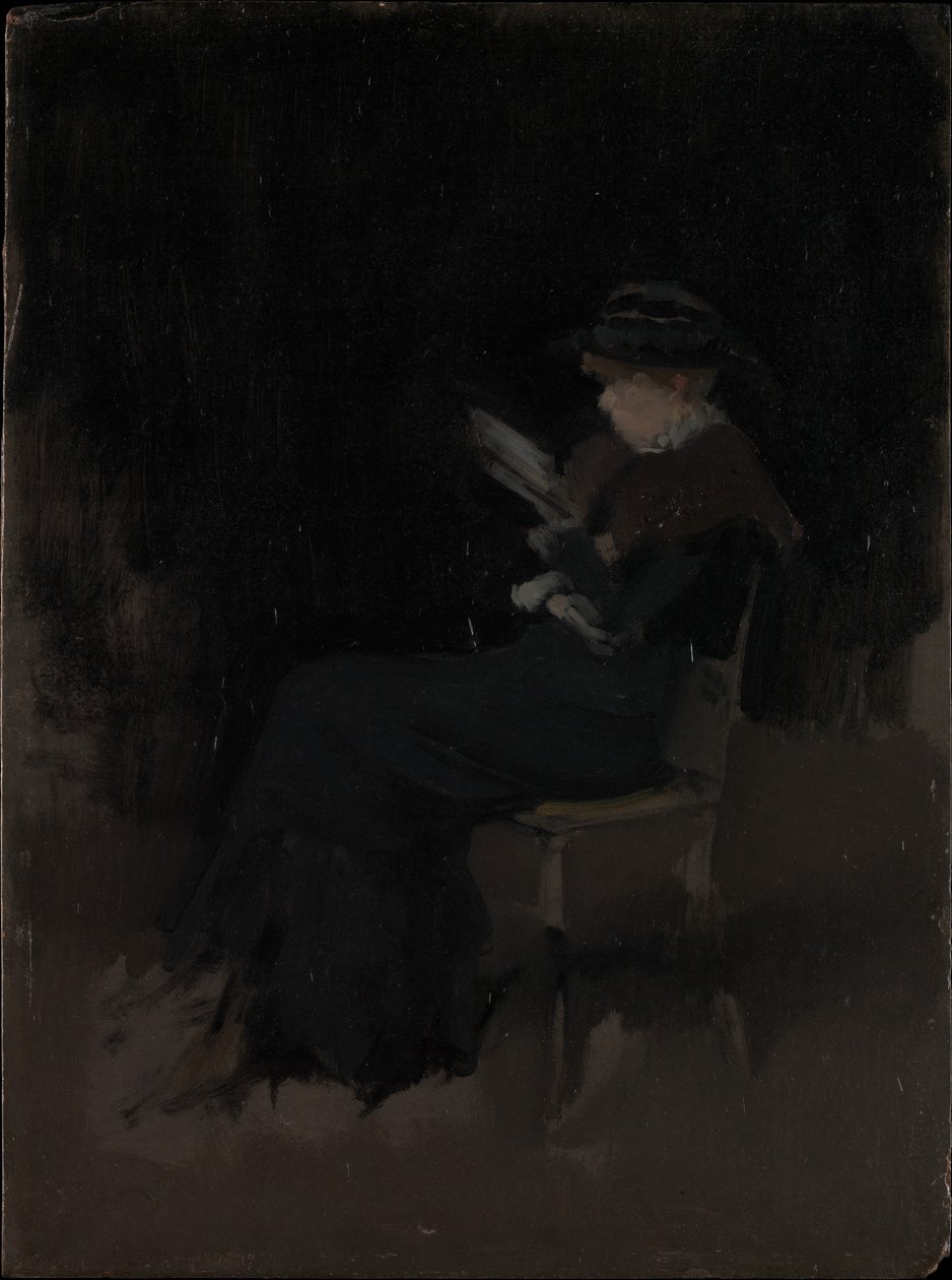Arrangement in Black: Girl Reading by James McNeill Whistler