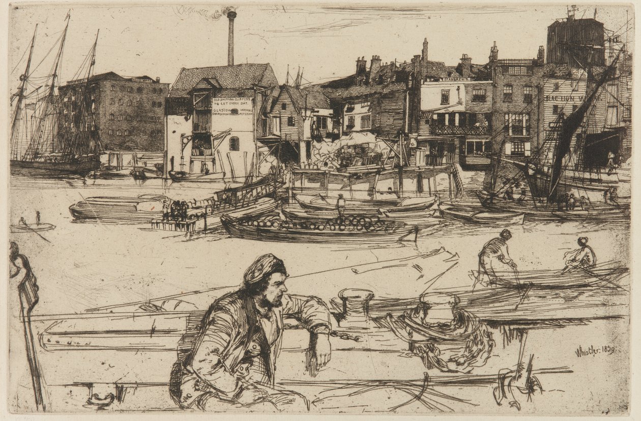 Black Lion Wharf by James Abbott McNeill Whistler