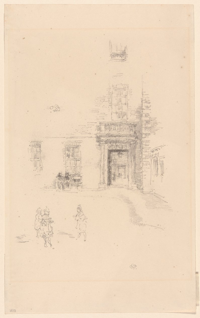 Courtyard, Chelsea Hospital by James Abbott McNeill Whistler