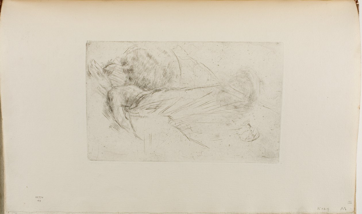 Girl Lying Down by James Abbott McNeill Whistler