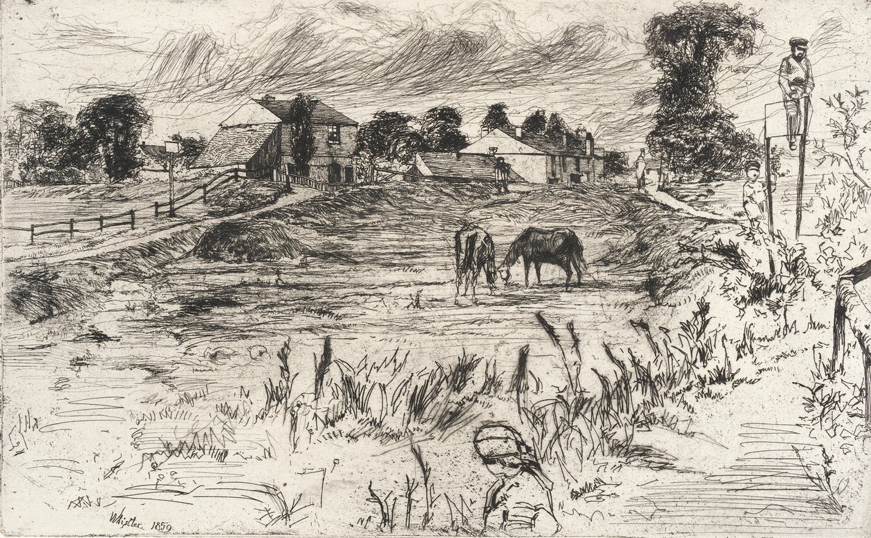 Landscape with Horses by James McNeill Whistler