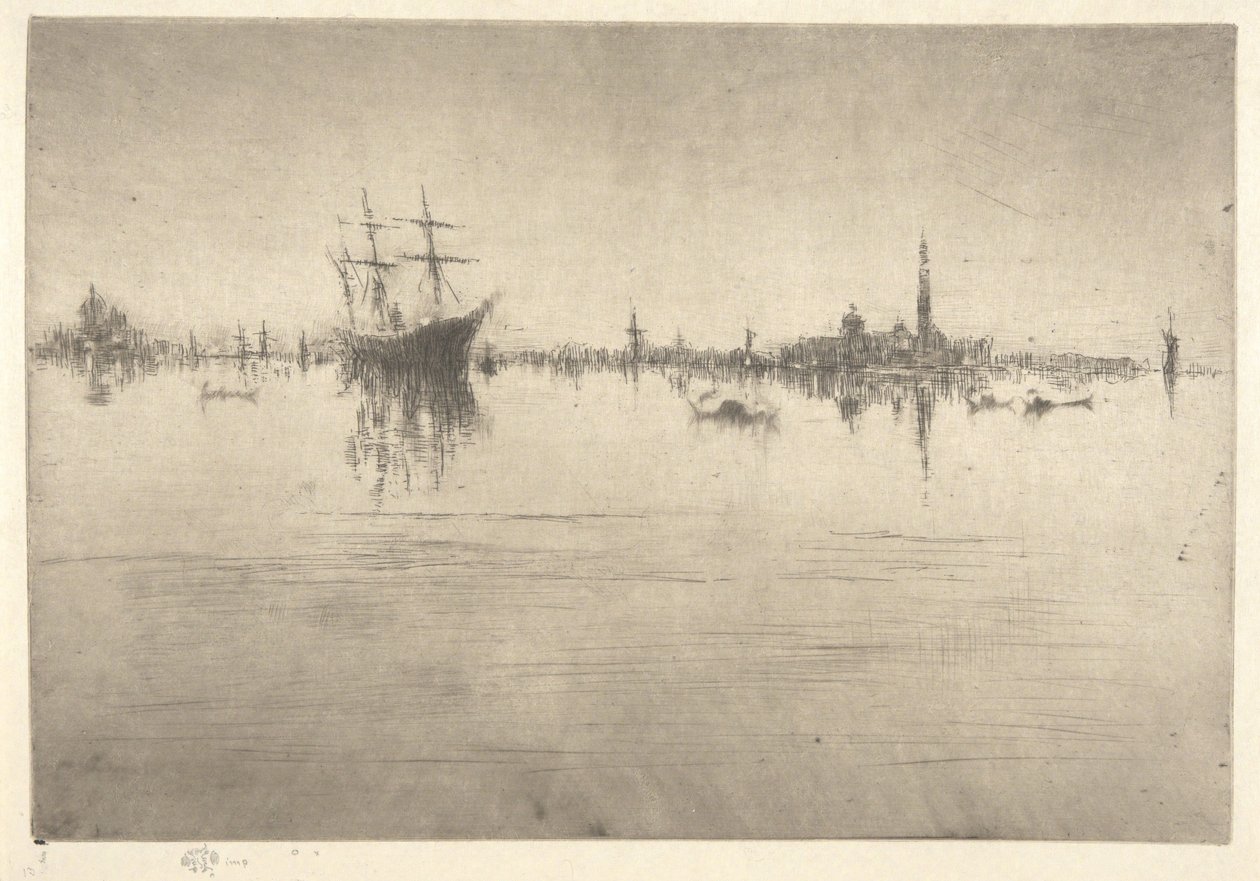Nocturne, from the First Venice Set (Venice, A Series of Twelve Etchings) by James McNeill Whistler