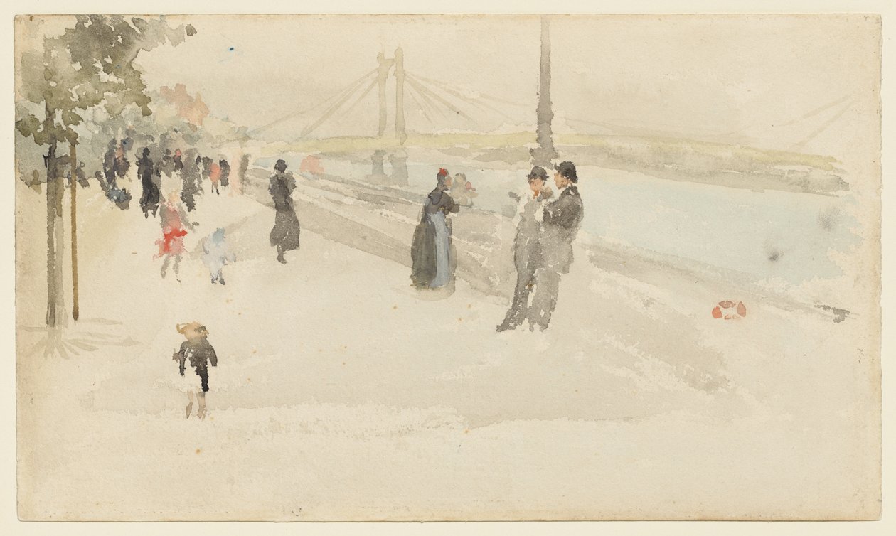 Pink and Silver - Chelsea, the Embankment by James McNeill Whistler