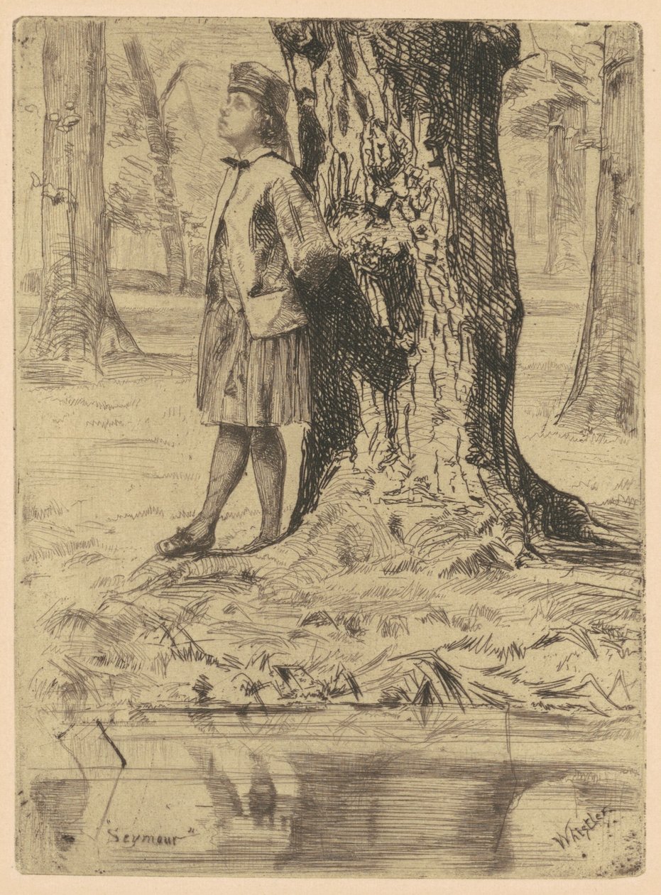Seymour Standing Under a Tree by James McNeill Whistler