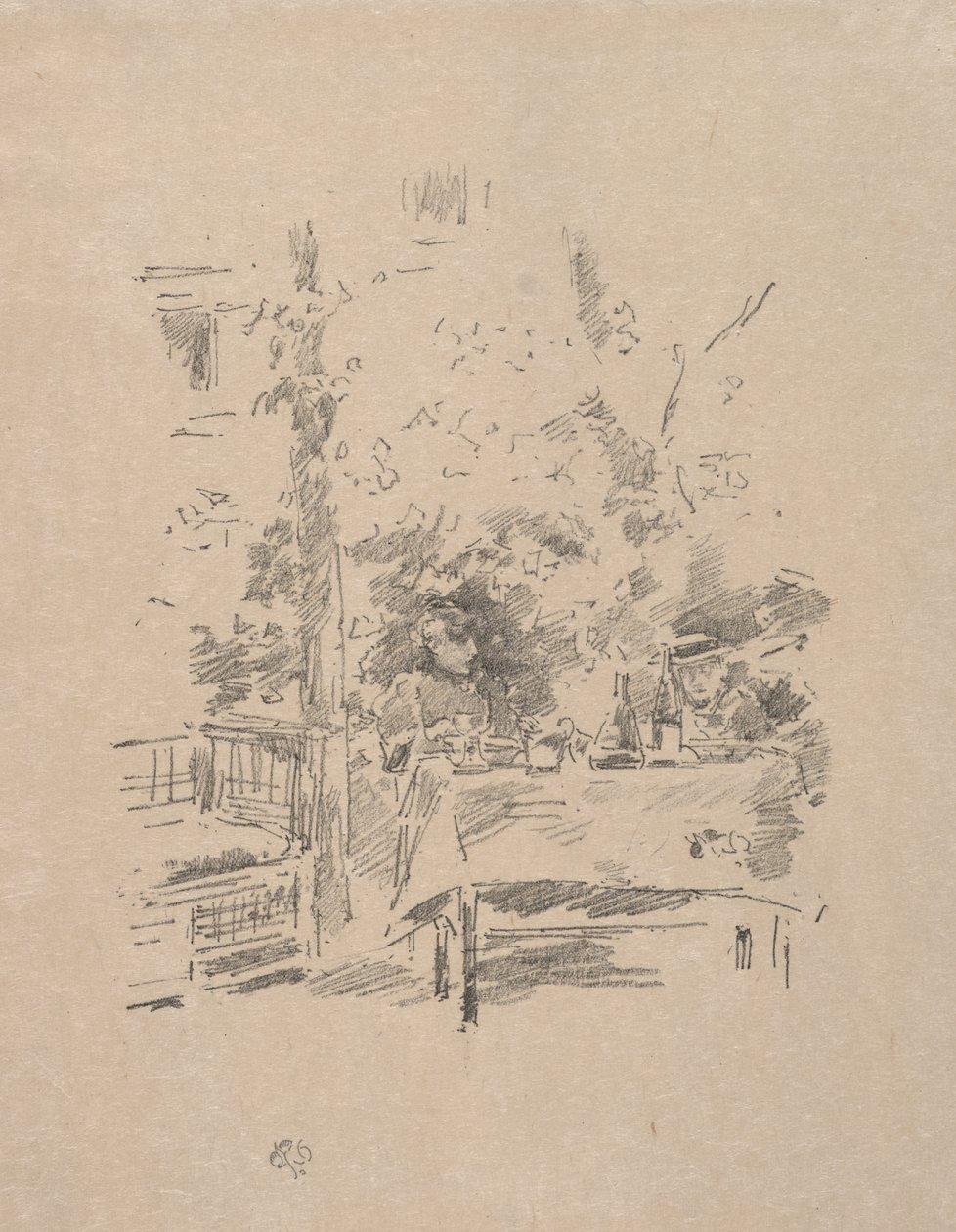 Tête-à-tête in the Garden by James McNeill Whistler