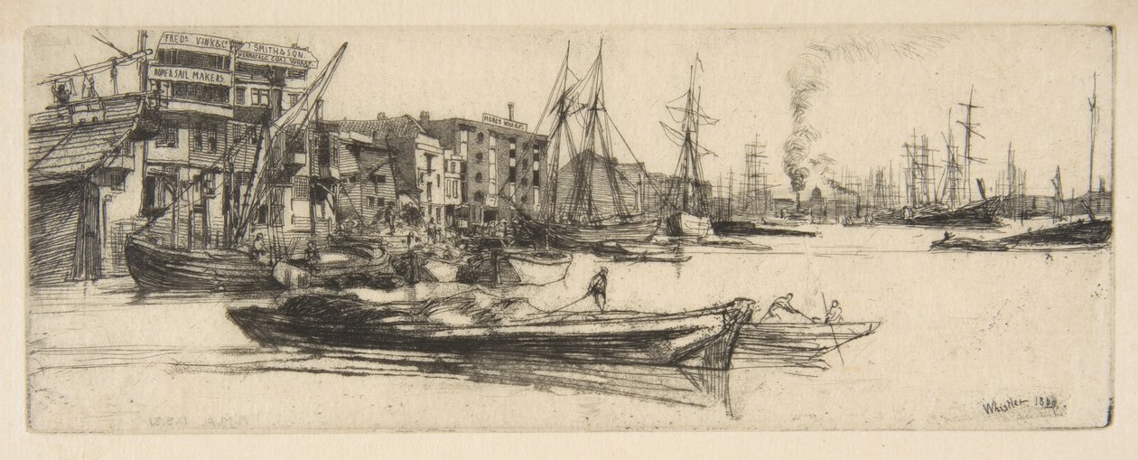 Thames Warehouses by James McNeill Whistler
