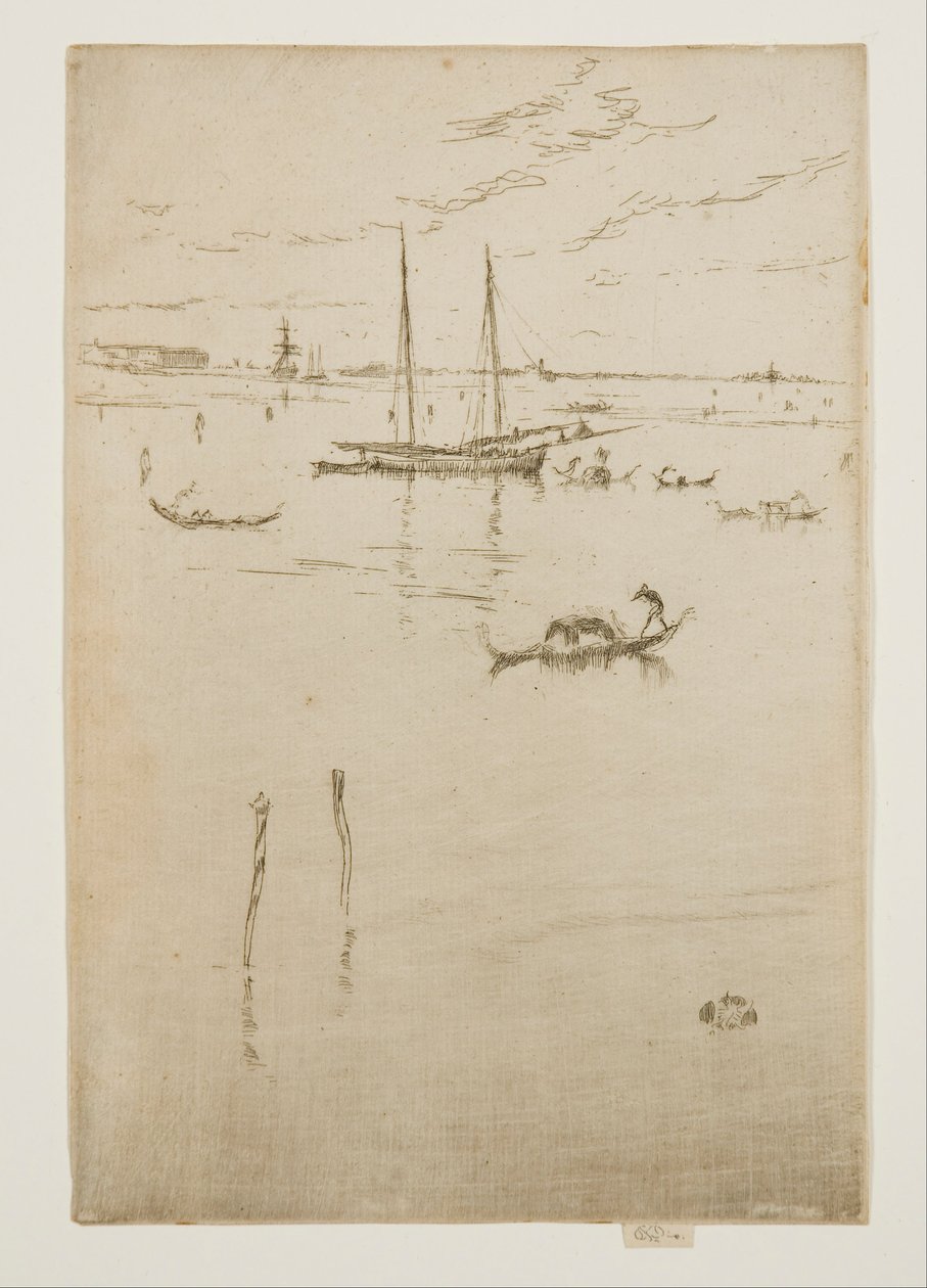 The Little Lagoon, from the Twelve Etchings, also known as the First Venice Set by James McNeill Whistler