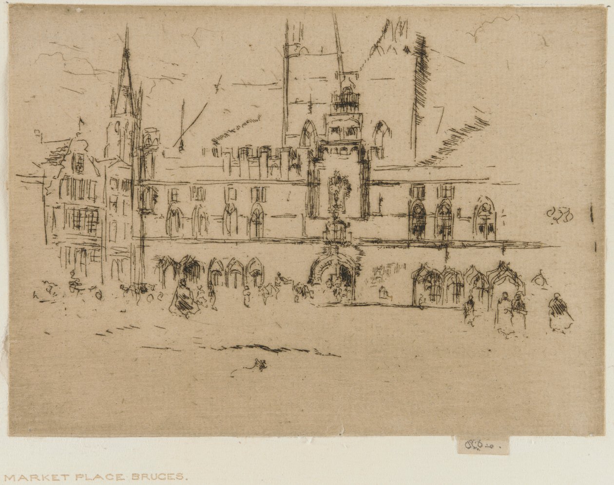 The Market, Bruges by James Abbott McNeill Whistler
